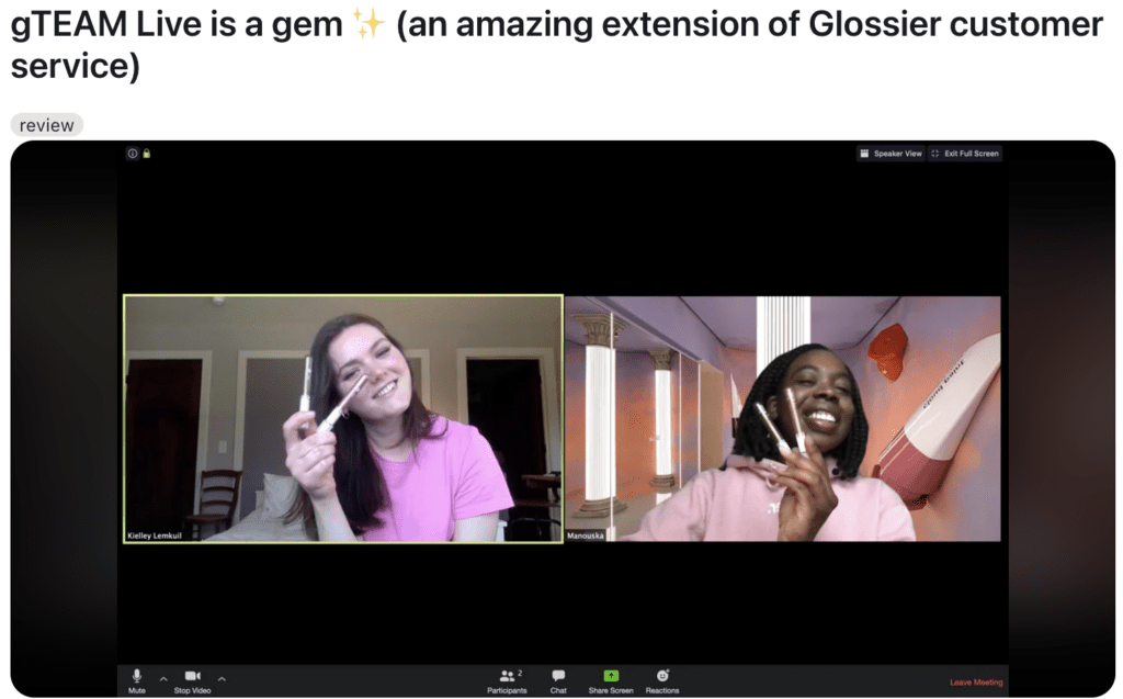 GTEAM members share beauty hacks in a Live chat 